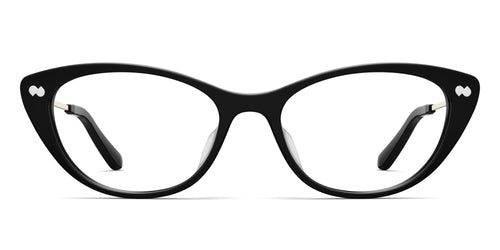 The ella - Black Acetate Gold Metal