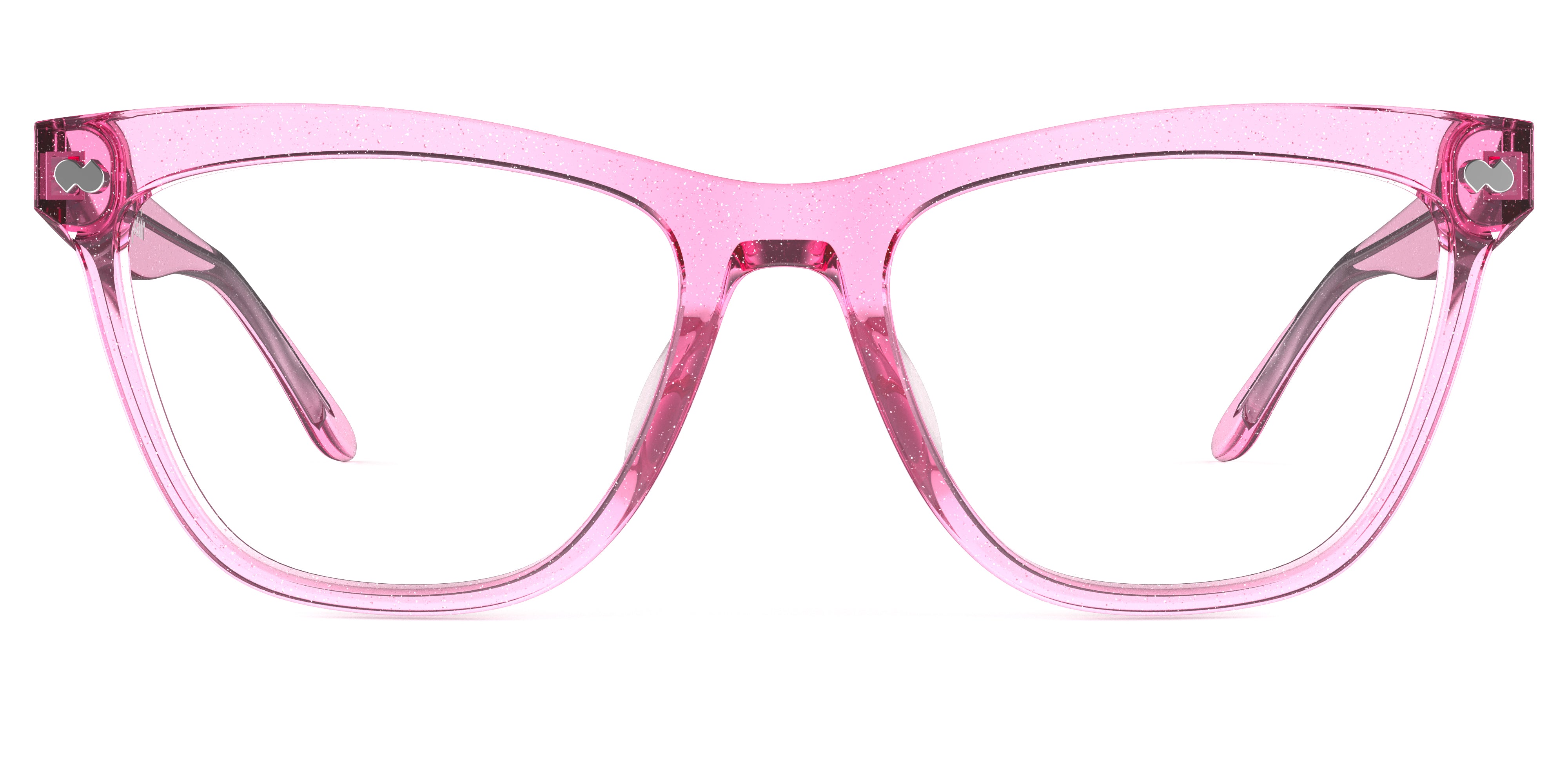 The Harper - Pink Glitter Clear – Pair Eyewear