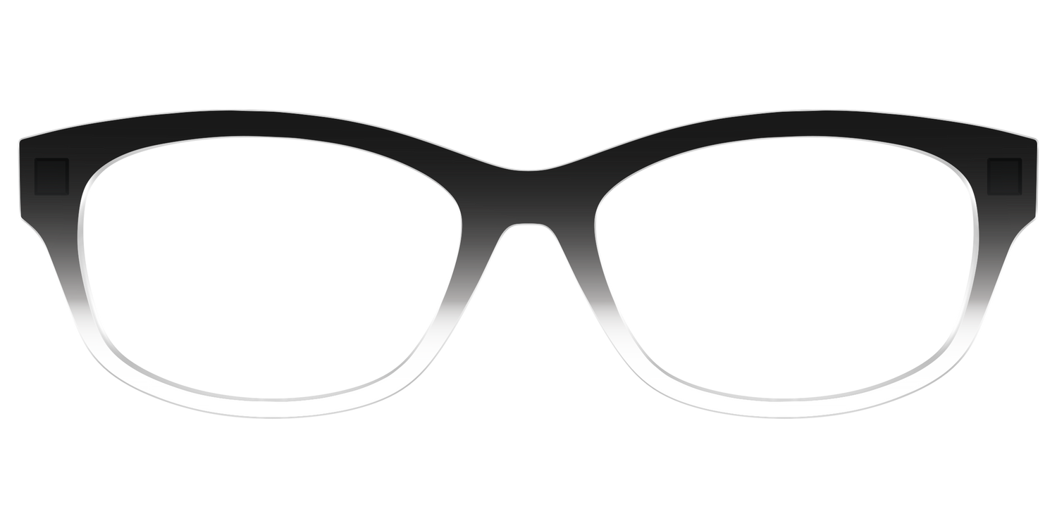 The Black Gradient Crystal - Front Top Image - Pair Eyewear