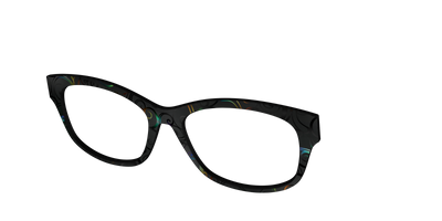 The Black Holographic Scrolls - Angle Top Thumbnail - Pair Eyewear