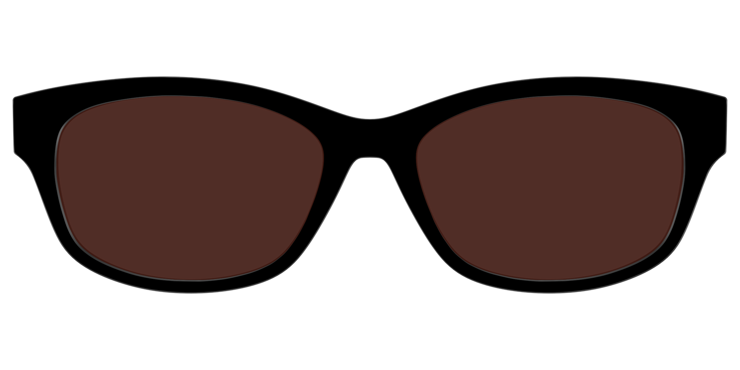 The Black with Brown Golf Lens - Front Top Image - Pair Eyewear