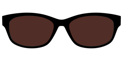 The Black with Brown Golf Lens - Front Top Thumbnail - Pair Eyewear