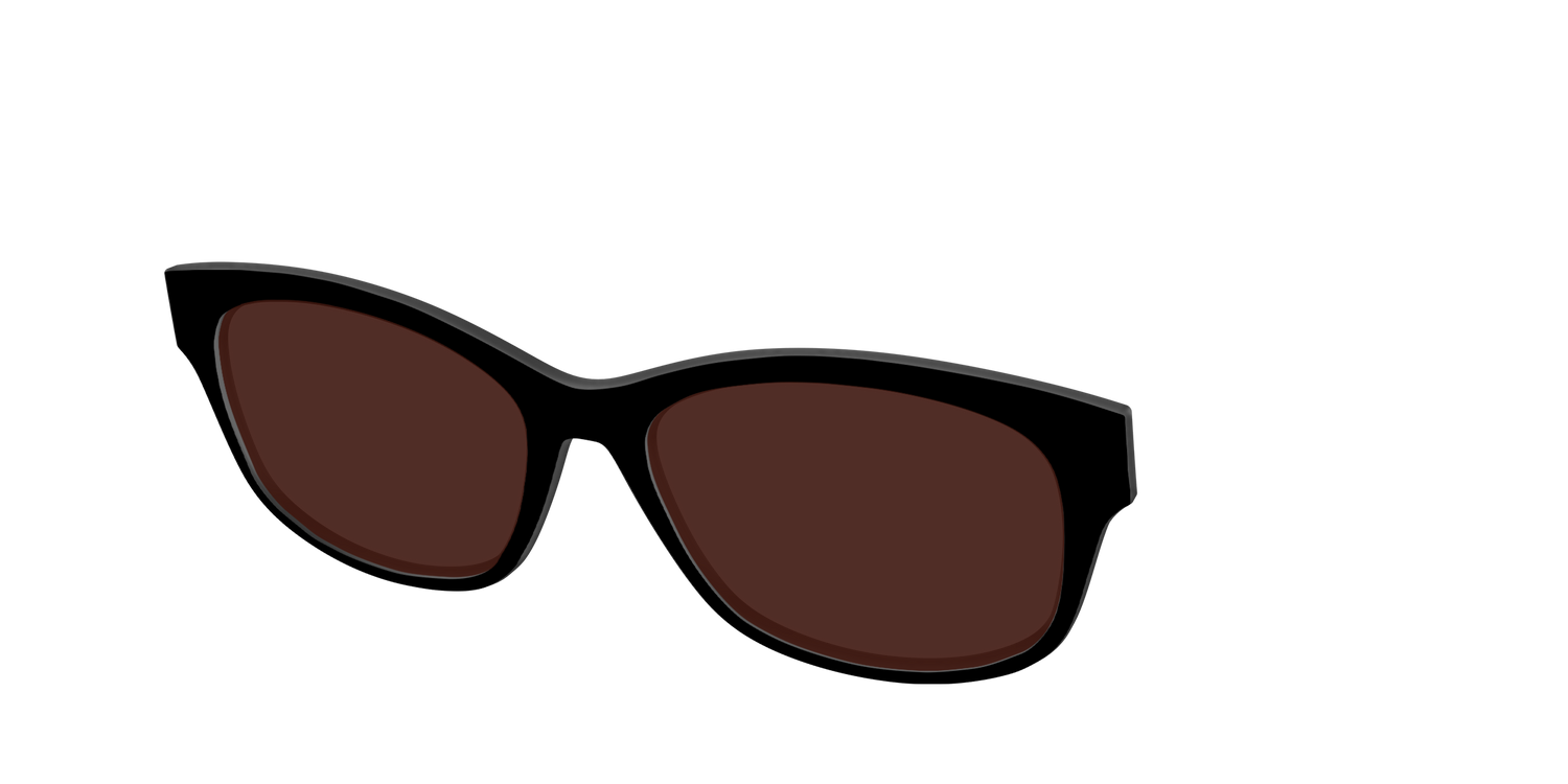 The Black with Brown Golf Lens - Angle Top Image - Pair Eyewear