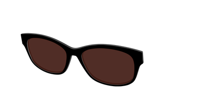 The Black with Brown Golf Lens - Angle Top Thumbnail - Pair Eyewear