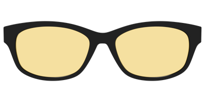 The Black With Citrine Yellow Lens - Front Top Thumbnail - Pair Eyewear