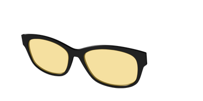 The Black With Citrine Yellow Lens - Angle Top Thumbnail - Pair Eyewear