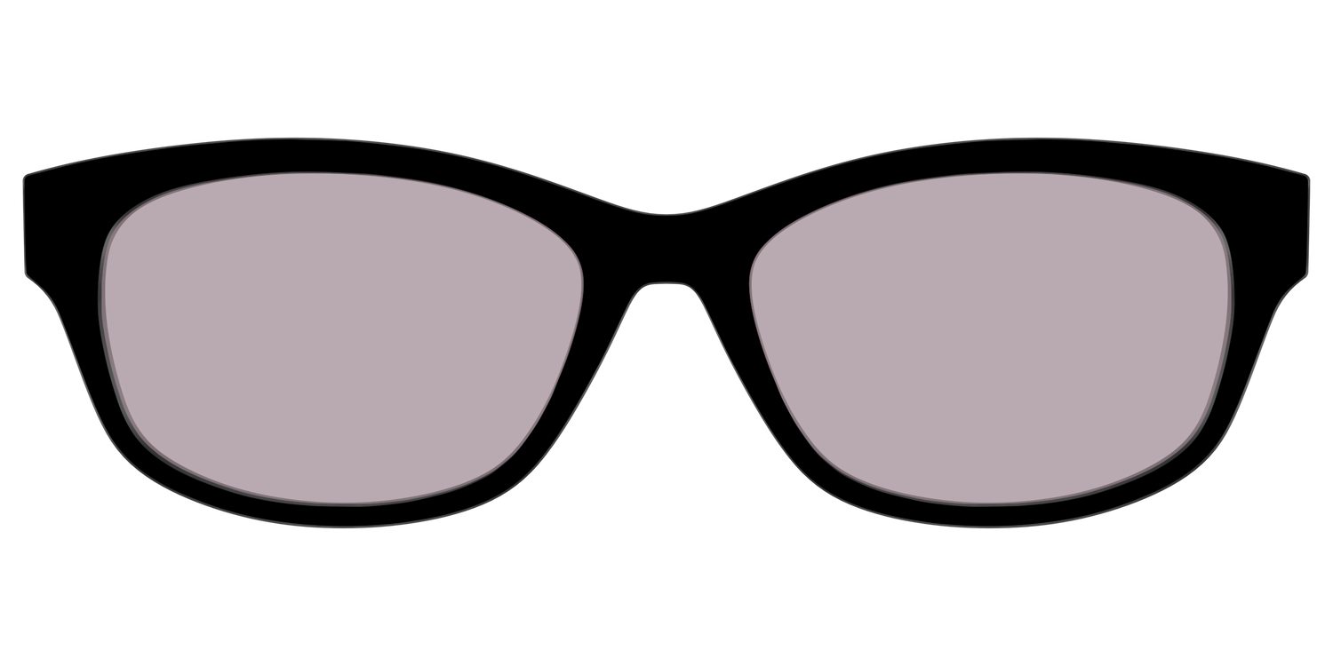 The Black with Gray Gaming Lens - Front Top Image - Pair Eyewear