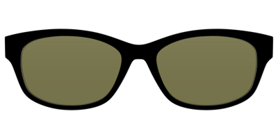 The Black with Green Racquet Sport Lens - Front Top Thumbnail - Pair Eyewear