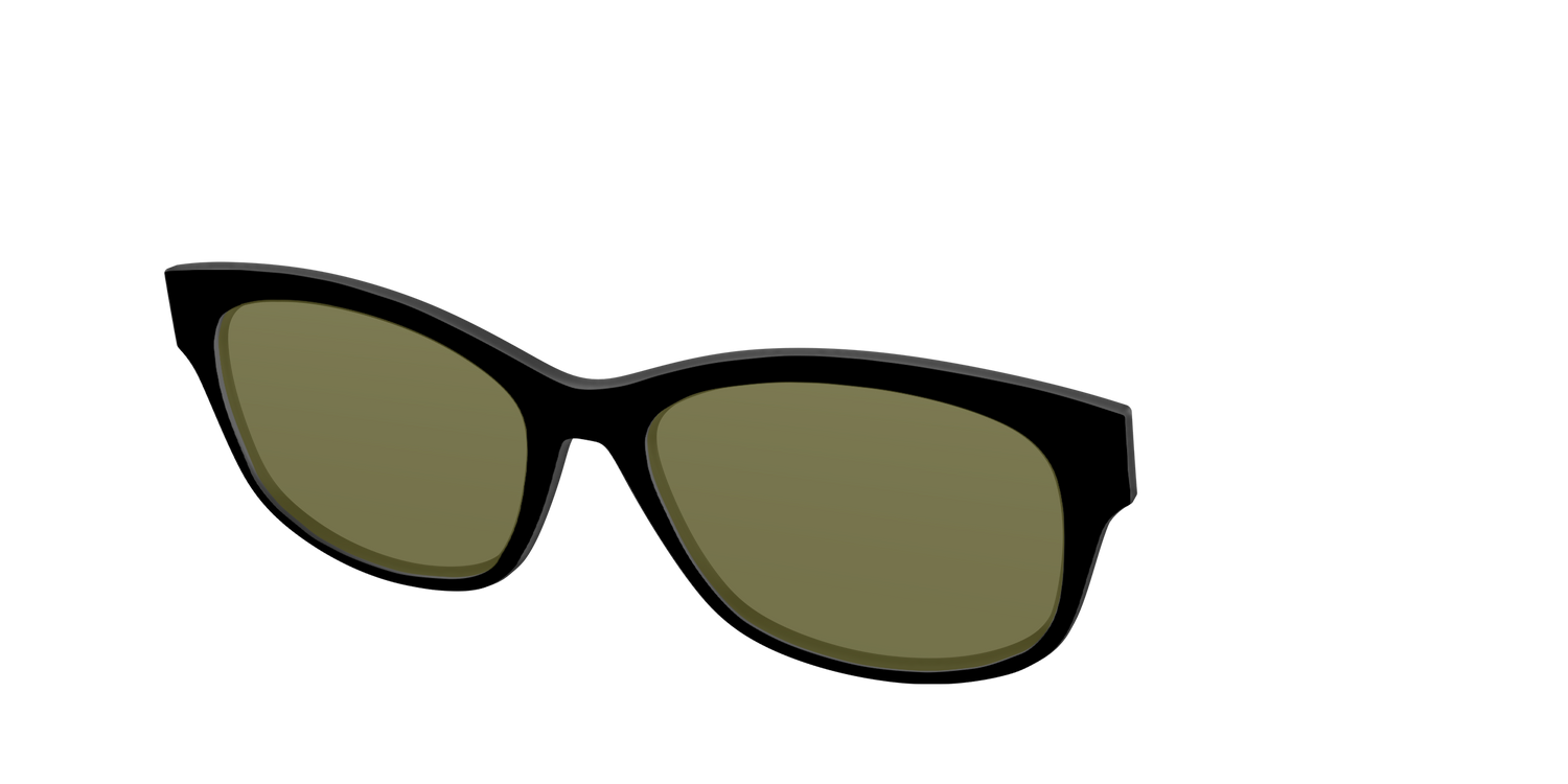 The Black with Green Racquet Sport Lens - Angle Top Image - Pair Eyewear