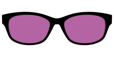 The Black with Violet Golf Lens - Front Top Thumbnail - Pair Eyewear