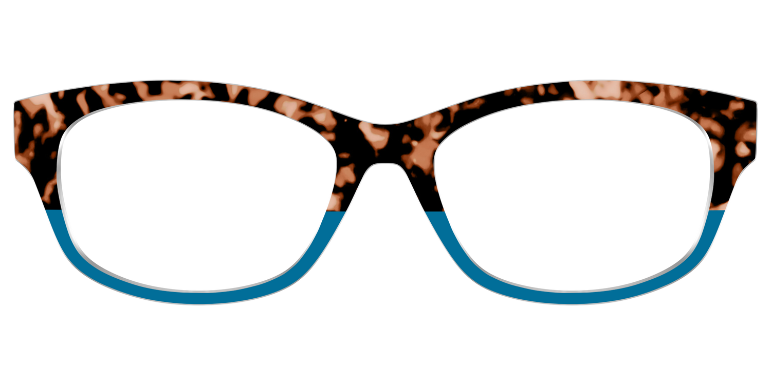 The Bondi Blue Tortoise Split - Front Top Image - Pair Eyewear