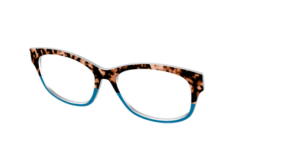 The Bondi Blue Tortoise Split - Angle Top Thumbnail - Pair Eyewear