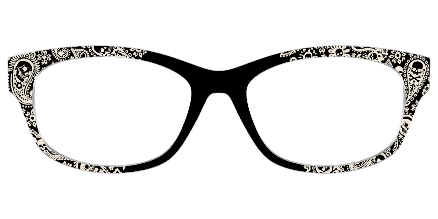 The Bone White Paisley - Front Top Image - Pair Eyewear
