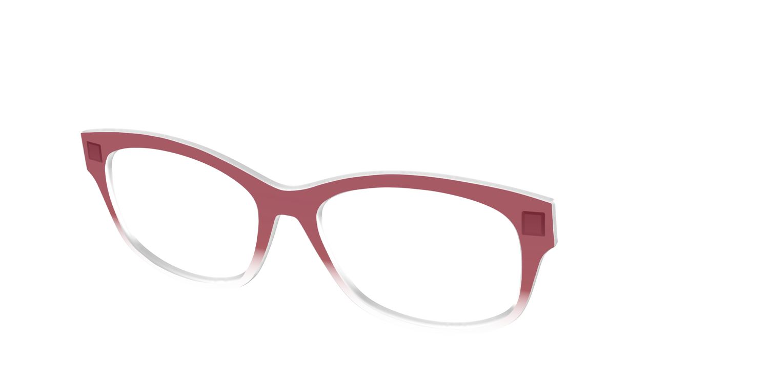 The Burgundy Gradient Crystal - Angle Top Image - Pair Eyewear