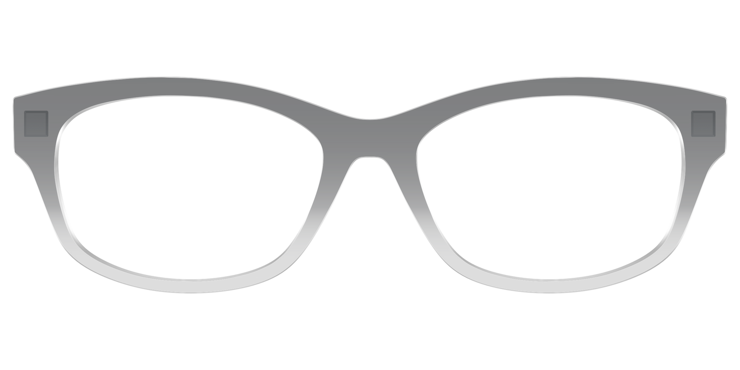 The Charcoal to Light Gray Gradient Crystal - Front Top Image - Pair Eyewear