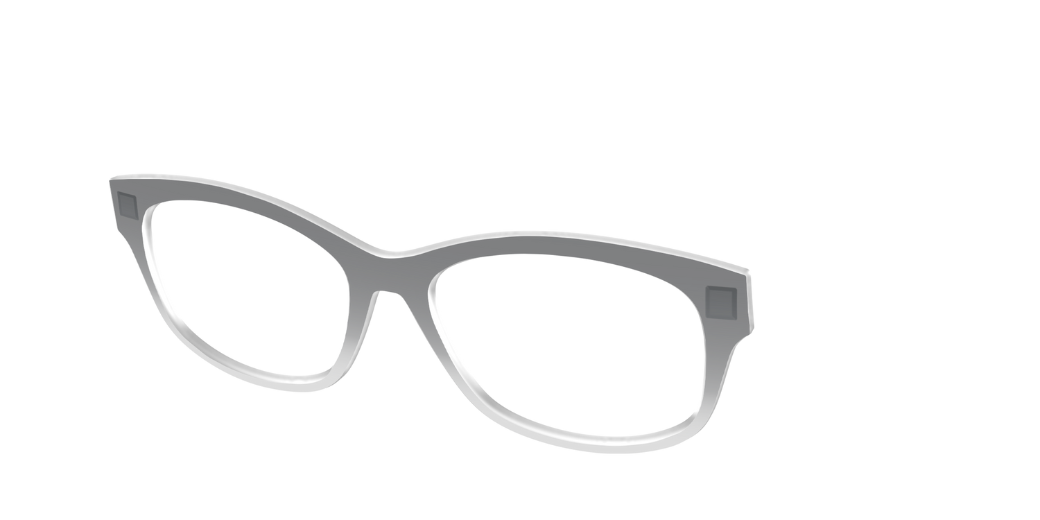 The Charcoal to Light Gray Gradient Crystal - Angle Top Image - Pair Eyewear