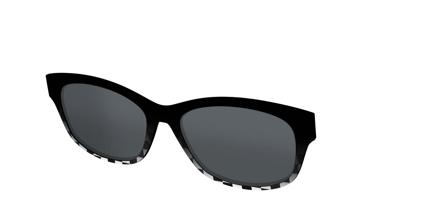 The Polarized Checkerboard Fade Sun Top - Angle Top Image - Pair Eyewear