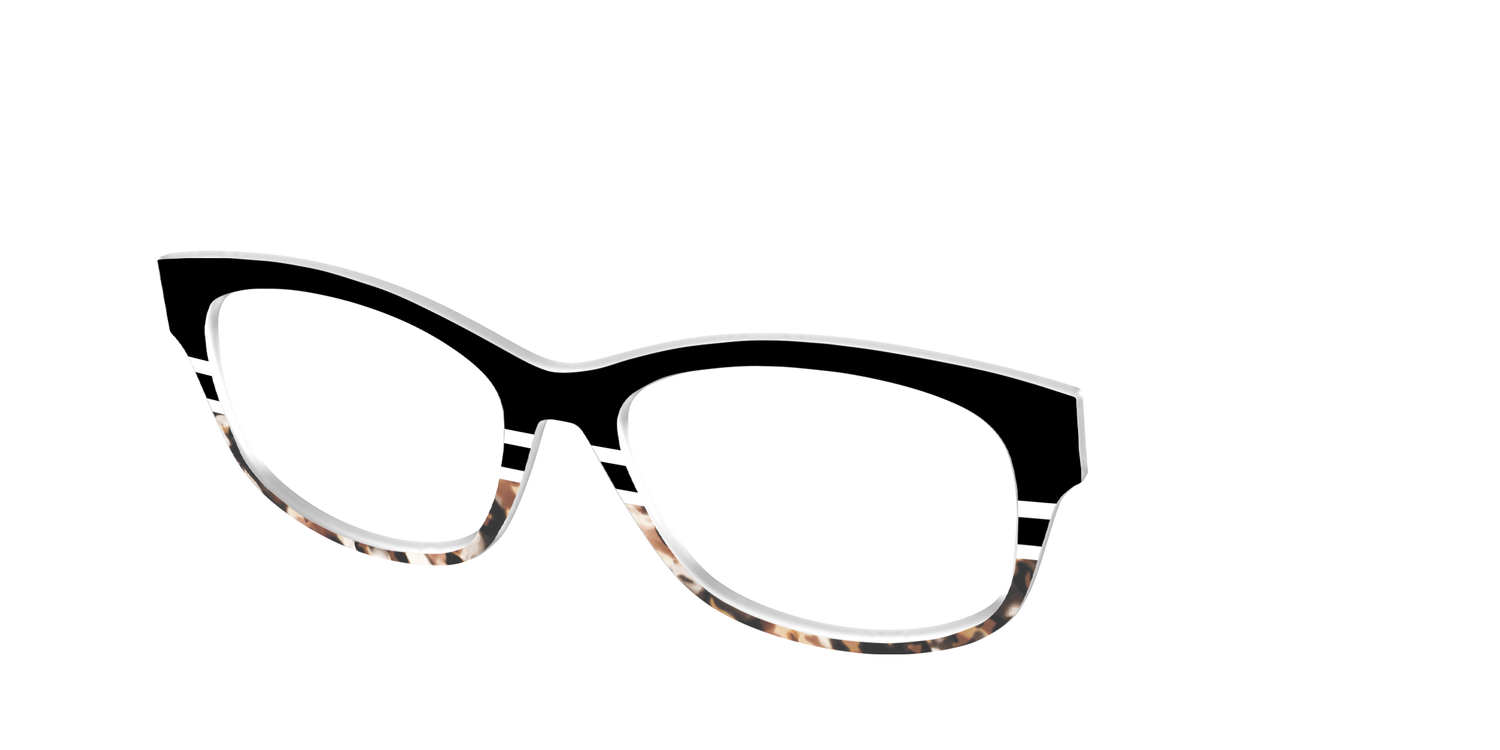 The Chic Tortoise Crystal Split - Angle Top Image - Pair Eyewear