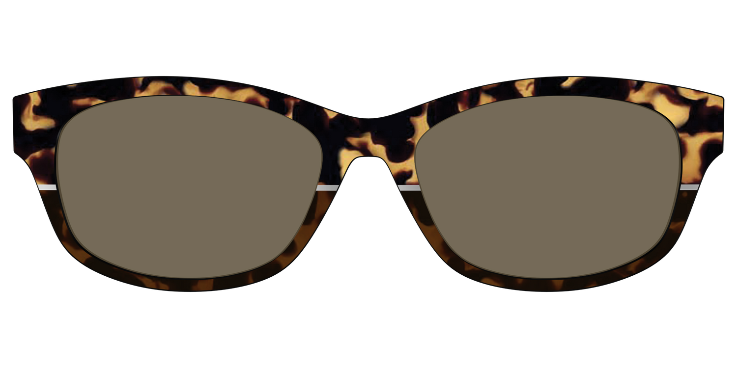 The Polarized Chic Tortoise Split Sun Top - Front Top Image - Pair Eyewear