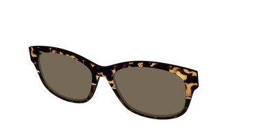 The Polarized Chic Tortoise Split Sun Top - Angle Top Thumbnail - Pair Eyewear