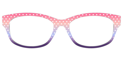 The Coral to Lilac Gradient Polka Dot - Front Top Thumbnail - Pair Eyewear