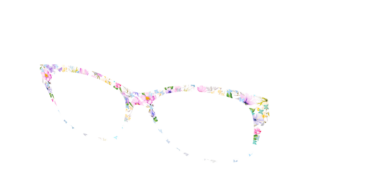 The Delicate Flower Crown with Butterfly Glitter - Angle Top Image - Pair Eyewear
