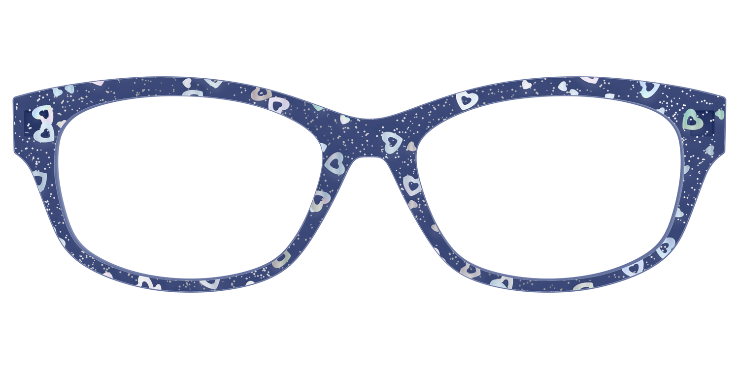 The Denim Heart Glitter Crystal - Front Top Image - Pair Eyewear