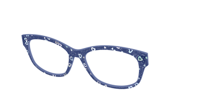 The Denim Heart Glitter Crystal - Angle Top Thumbnail - Pair Eyewear