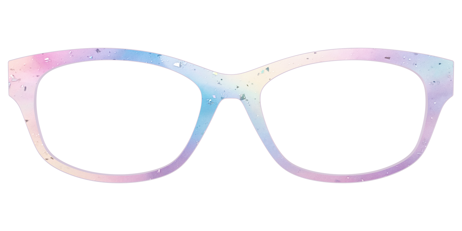The Dreamy Pastel with Holographic Glitter - Front Top Image - Pair Eyewear