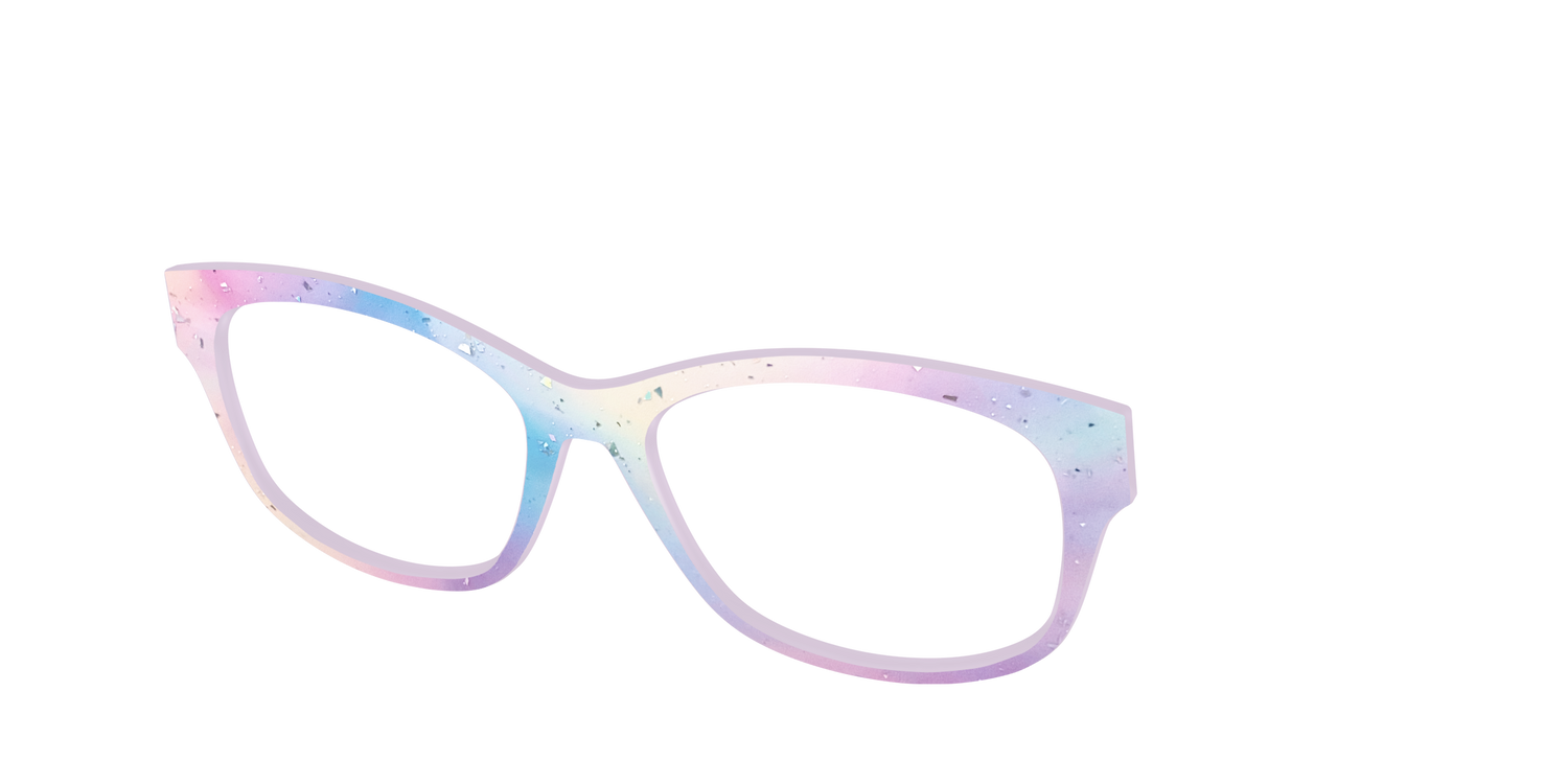 The Dreamy Pastel with Holographic Glitter - Angle Top Image - Pair Eyewear