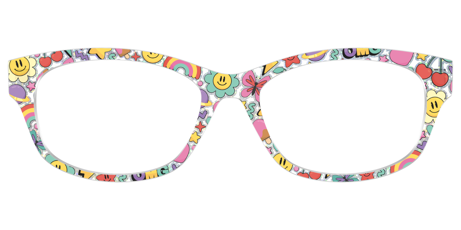 The Funky Foil Stickers - Front Top Image - Pair Eyewear