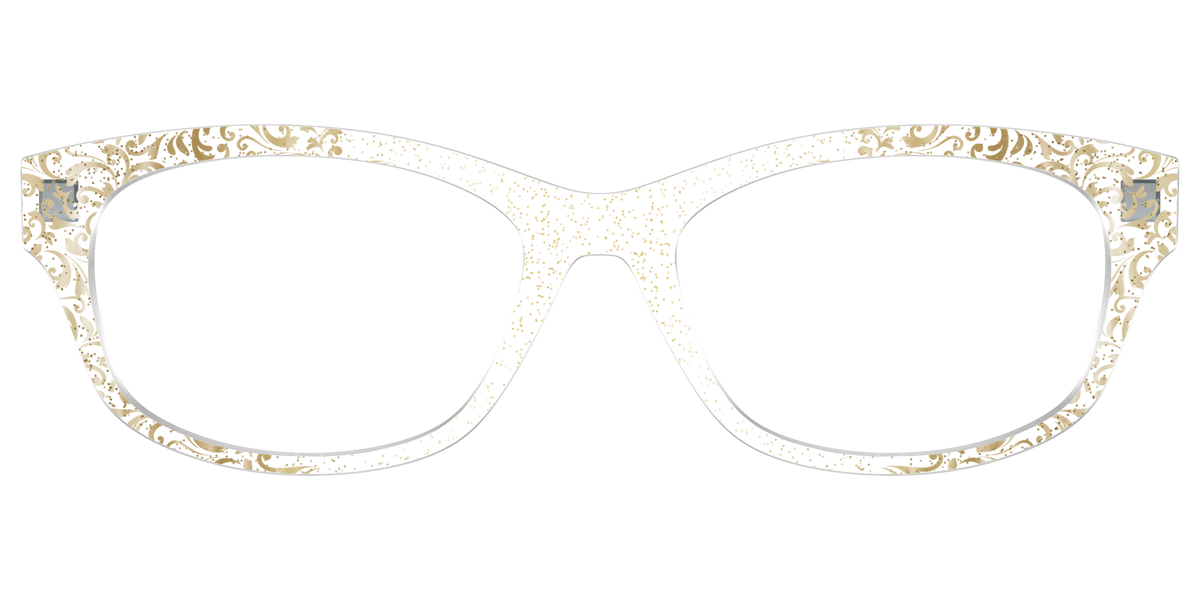 The Golden Flair Glitter Crystal with Gold Foil - Front Top Image - Pair Eyewear