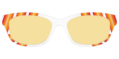 The Groovy Stripes with Citrine Yellow Lens - Front Top Thumbnail - Pair Eyewear