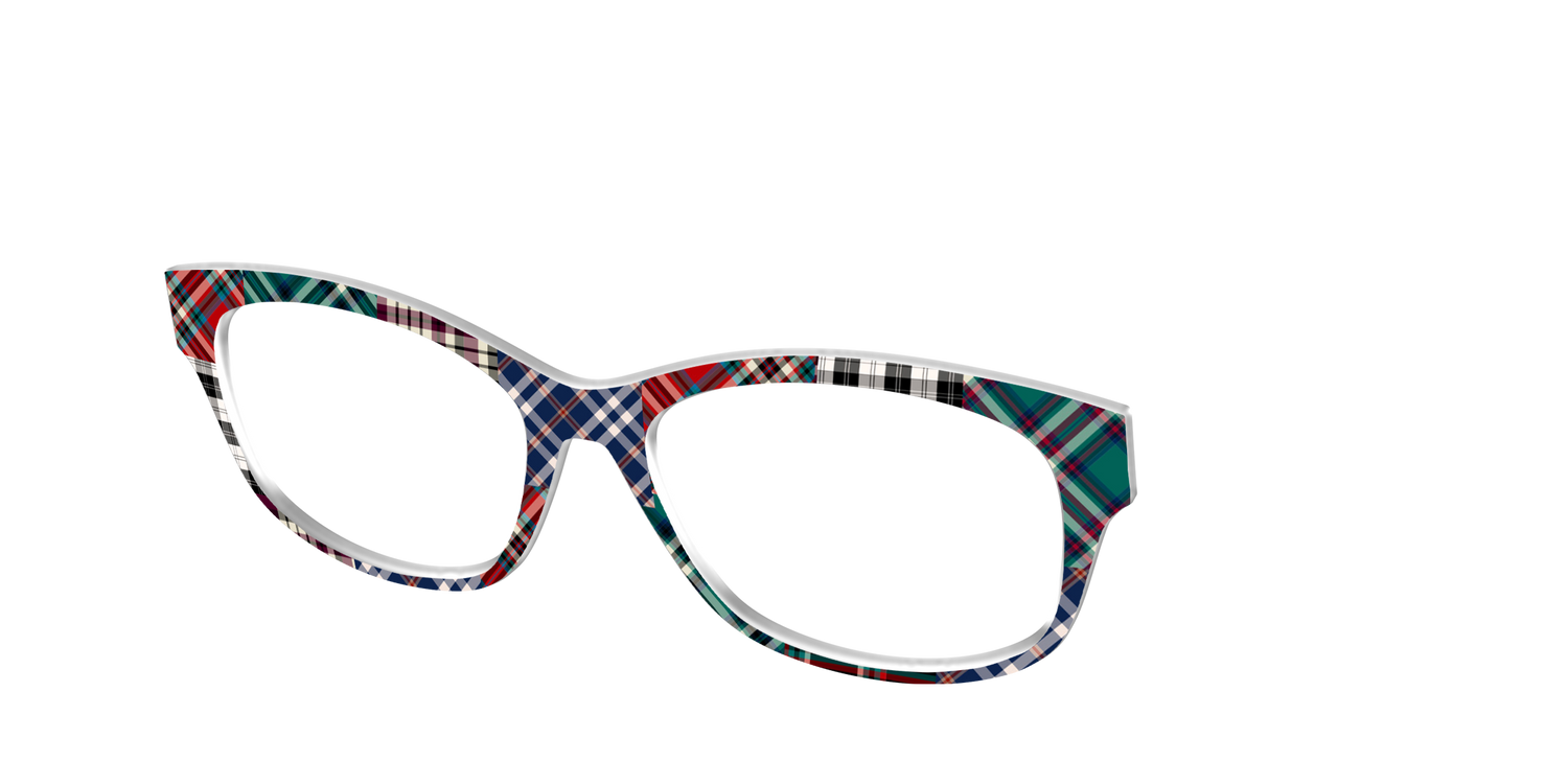 The Grunge Plaid Print Mix - Angle Top Image - Pair Eyewear