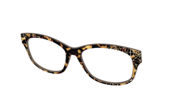 The Haunted Tortoise with Gold Foil Webs - Angle Top Thumbnail - Pair Eyewear