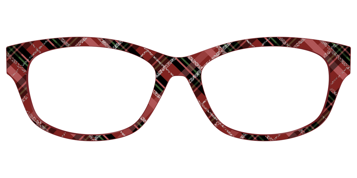 The Holly Plaid with Glitter - Front Top Image - Pair Eyewear