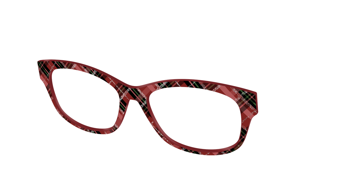 The Holly Plaid with Glitter - Angle Top Image - Pair Eyewear
