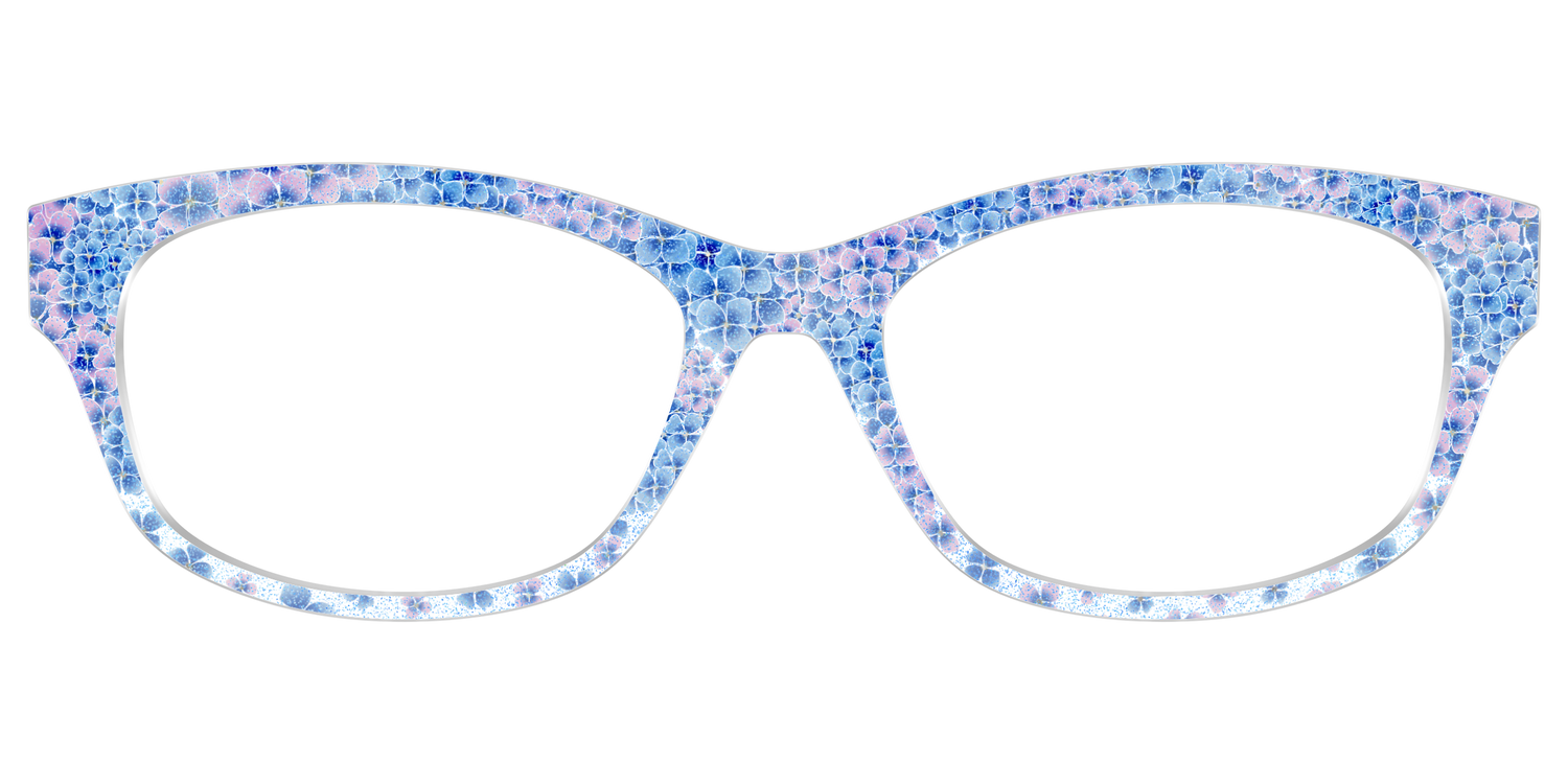 The Hydrangea Confetti Crystal with Gold Foil - Front Top Image - Pair Eyewear