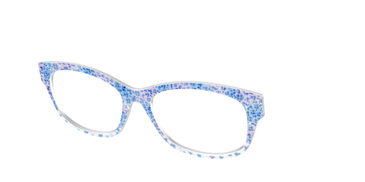 The Hydrangea Confetti Crystal with Gold Foil - Angle Top Thumbnail - Pair Eyewear