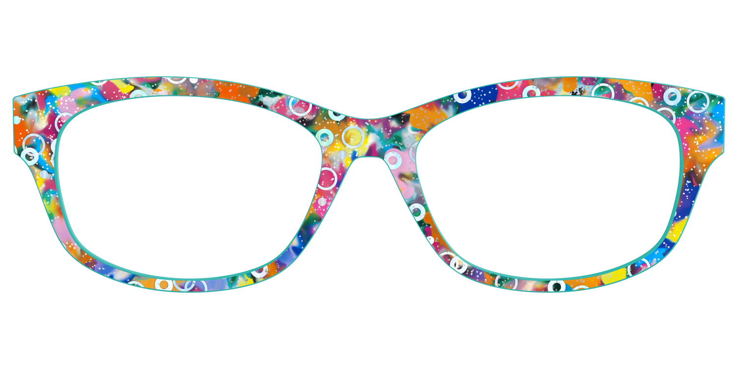 The Imaginative Tortoise with Bubble Glitter - Front Top Image - Pair Eyewear