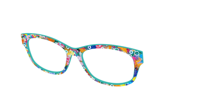 The Imaginative Tortoise with Bubble Glitter - Angle Top Thumbnail - Pair Eyewear