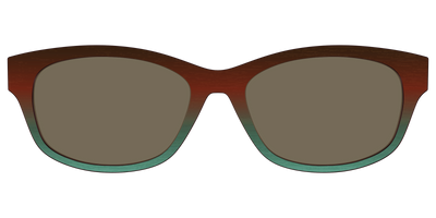The Polarized Mahogany to Juniper Woodgrain Sun Top - Front Top Thumbnail - Pair Eyewear
