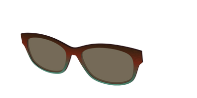 The Polarized Mahogany to Juniper Woodgrain Sun Top - Angle Top Thumbnail - Pair Eyewear