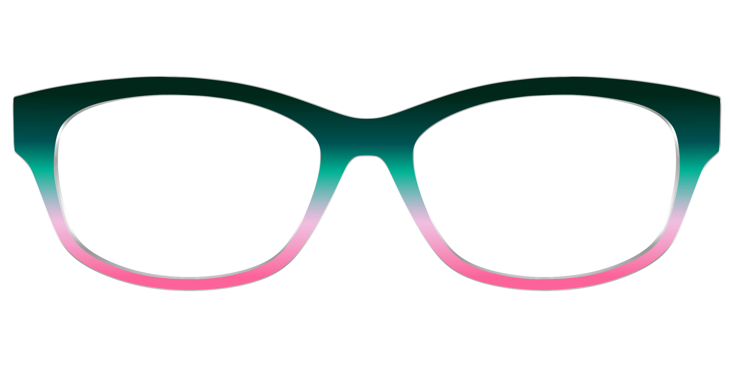 The Malachite to Peony Gradient - Front Top Image - Pair Eyewear