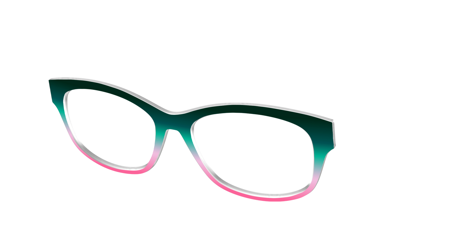 The Malachite to Peony Gradient - Angle Top Image - Pair Eyewear