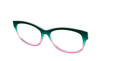 The Malachite to Peony Gradient - Angle Top Thumbnail - Pair Eyewear