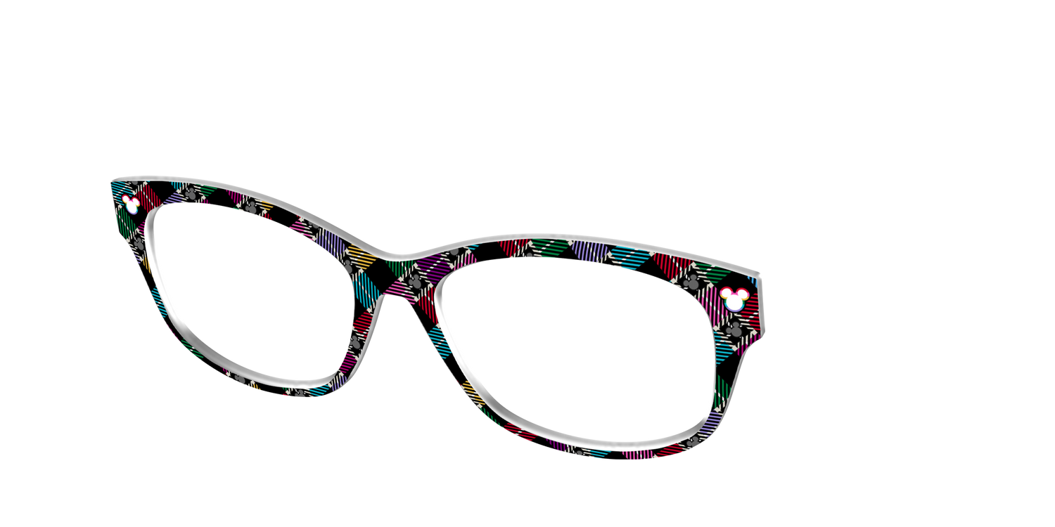 The Mickey Plaid - Angle Top Image - Pair Eyewear