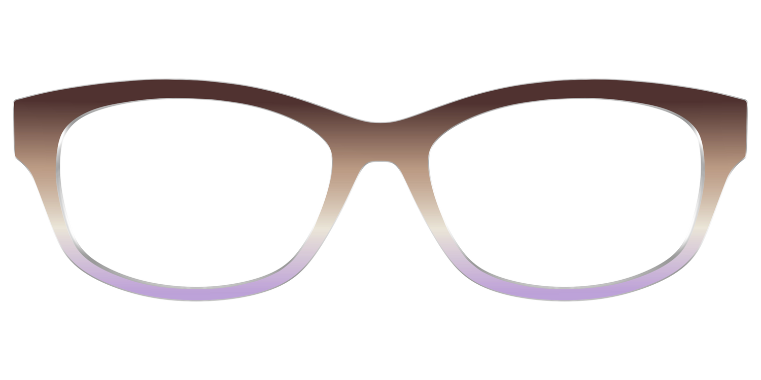 The Mocha to Light Lavender Gradient - Front Top Image - Pair Eyewear