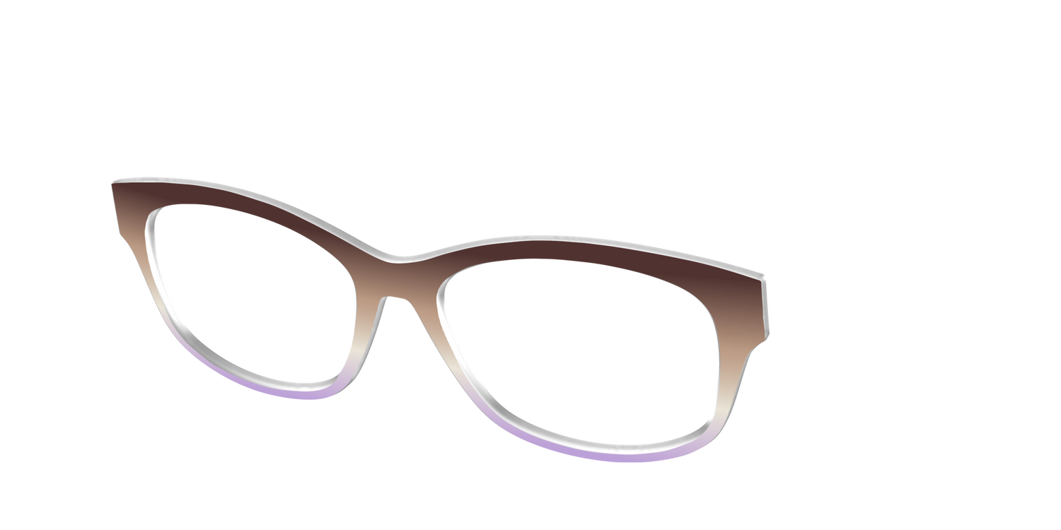 The Mocha to Light Lavender Gradient - Angle Top Image - Pair Eyewear