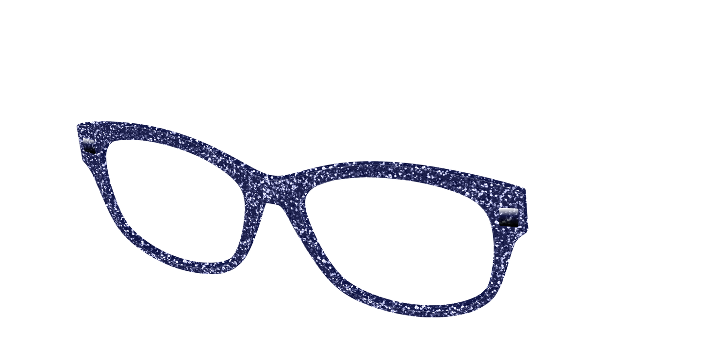 The Navy Sparkle - Angle Top Image - Pair Eyewear